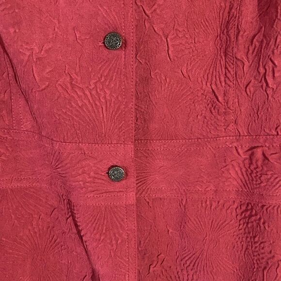 Brick Red Coldwater Creek Medium Sueded Blouse - Picture 9 of 11